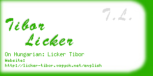 tibor licker business card